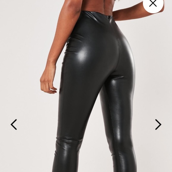 2 pairs MISSGUIDED black Faux Leather Leggings - Picture 10 of 15